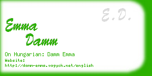 emma damm business card